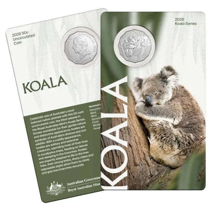 Australia Koala 2026 50c Cupro-Nickel Uncirculated Coin