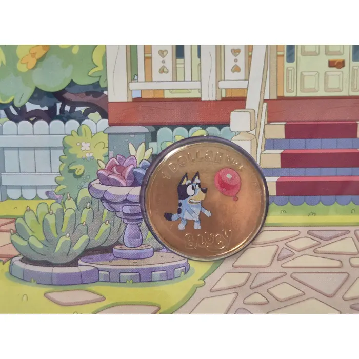 2024 $1 Coloured Bluey 2 Coin Limited Edition PNC