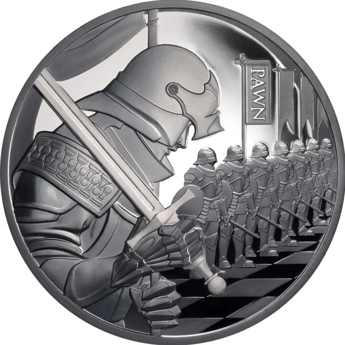 2026 Chess Series – Pawn 1oz Silver Black Proof Coin