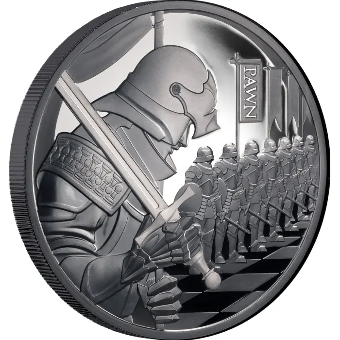 2026 Chess Series – Pawn 1oz Silver Black Proof Coin