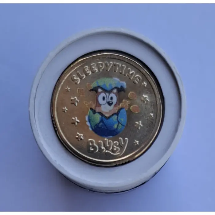 2026 $2 Bluey RARE 'Sleepytime' coin with Tube + Folder + Till Coins