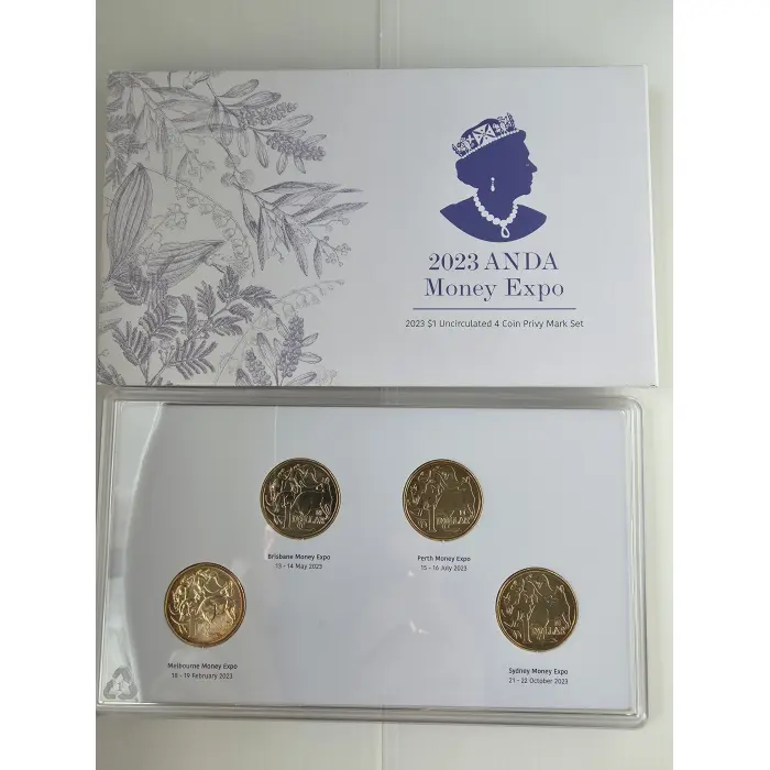 2023 ANDA Money Expo $1 Uncirculated 4 Coin Privy Mark Set