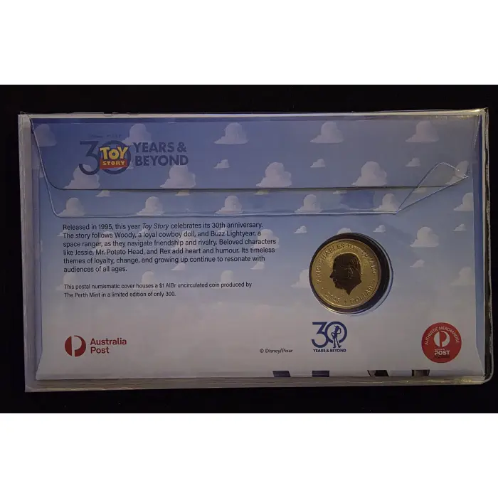 🤠🎬 **2025 $1 Toy Story “30 Years & Beyond” Limited Edition PNC – No. 077/300**