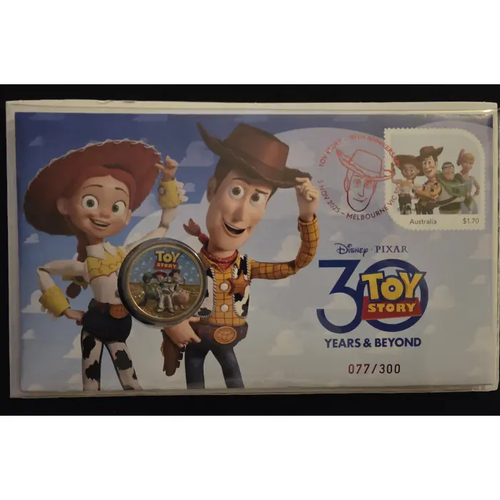 🤠🎬 **2025 $1 Toy Story “30 Years & Beyond” Limited Edition PNC – No. 077/300**