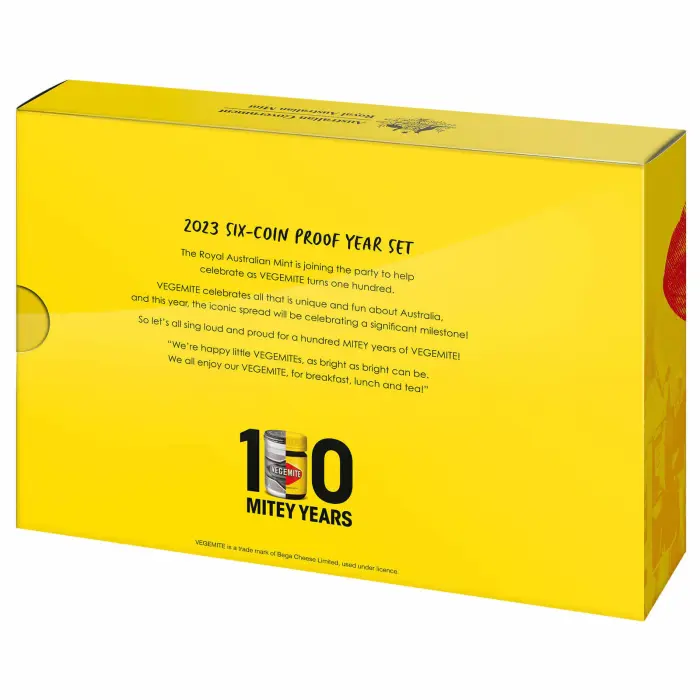 Vegemite Centenary - Proof Year Set 2023 2023 Proof 6 Coin Collection including $1 and more