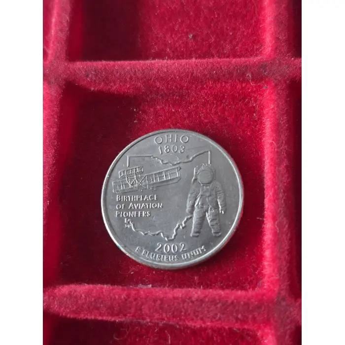 2002 Ohio State Quarter – “Birthplace of Aviation Pioneers” USA 🇺🇸 