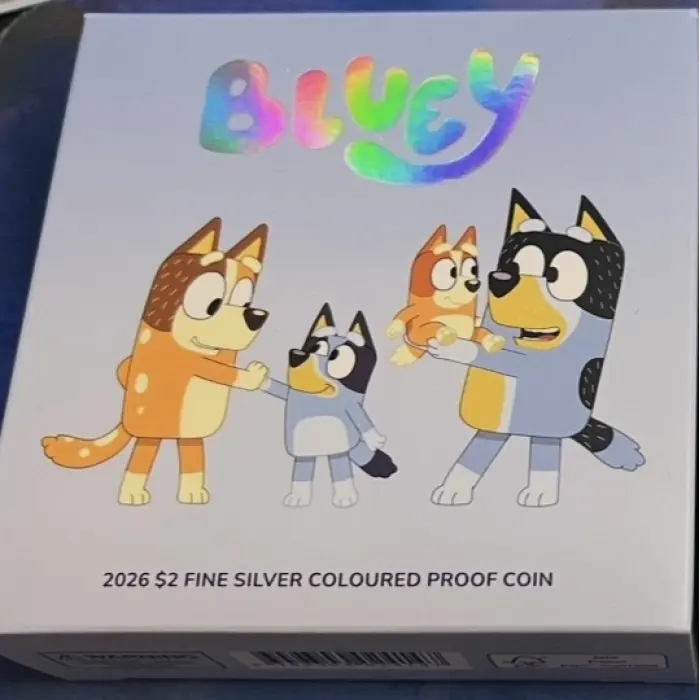 🐶2026 ‘Bluey’ Fine Silver $2 Coloured Proof Coin🐶