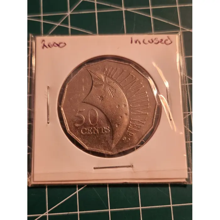 2000 incused millennium 50 cent 
