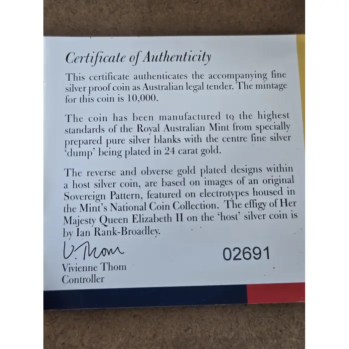 Royal Australian Mint Sydney Mint Pattern silver coin