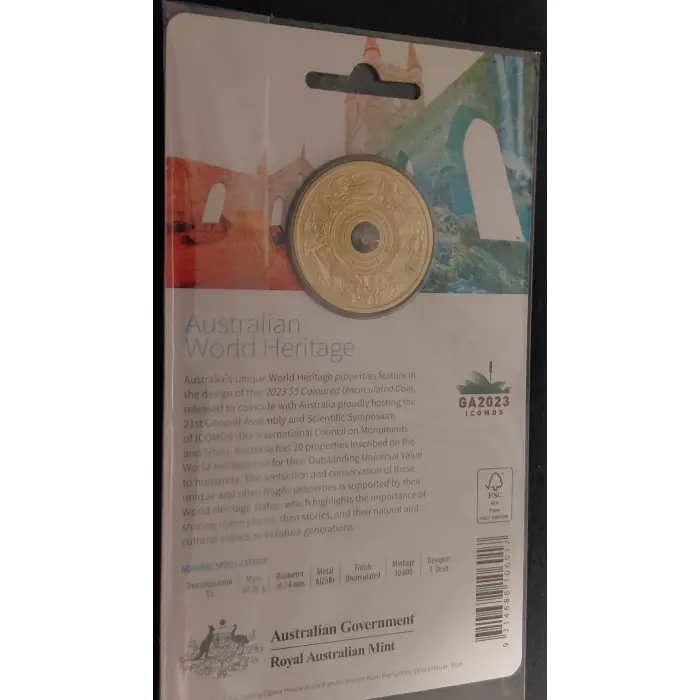 Australian World Heritage $5 coin 