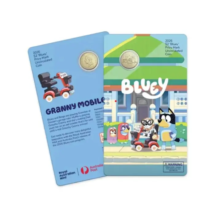2026 BLUEY $2 PRIVY MARK Granny Mobile