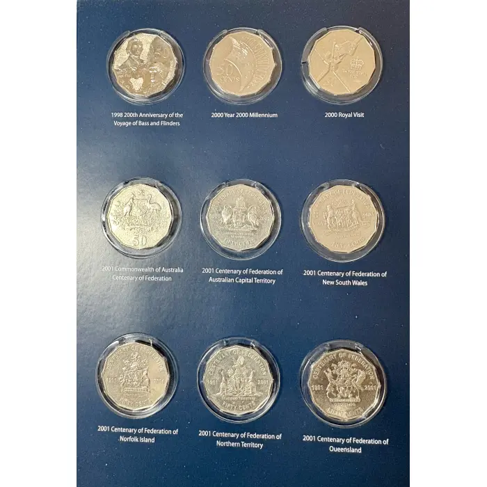 50 cent Coin Collection Folder Complete