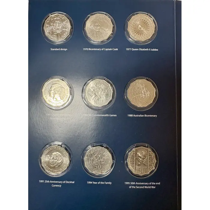 50 cent Coin Collection Folder Complete