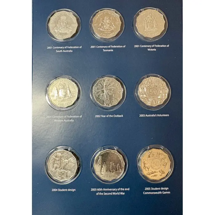 50 cent Coin Collection Folder Complete