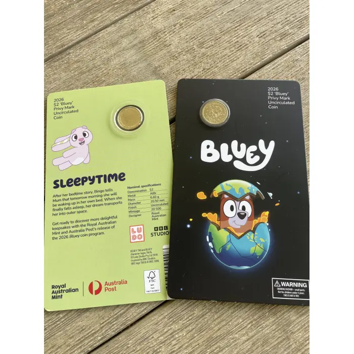 2026 $2 Bluey Uncirculated Coin 