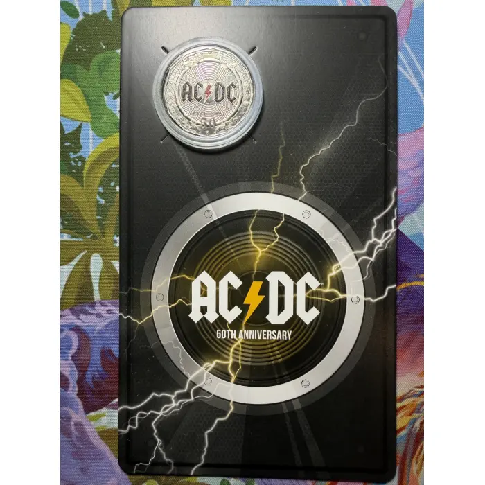 2023 AC/DC 50c Coloured Uncirculated Coin Card