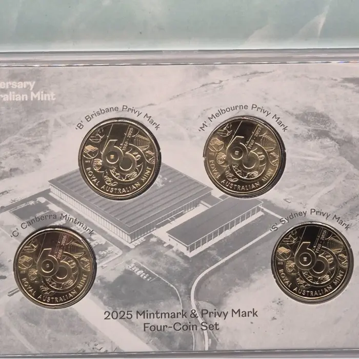 2025 $1 60th Anniversary of RAM Mintmark and Privy Mark Four Coin Set