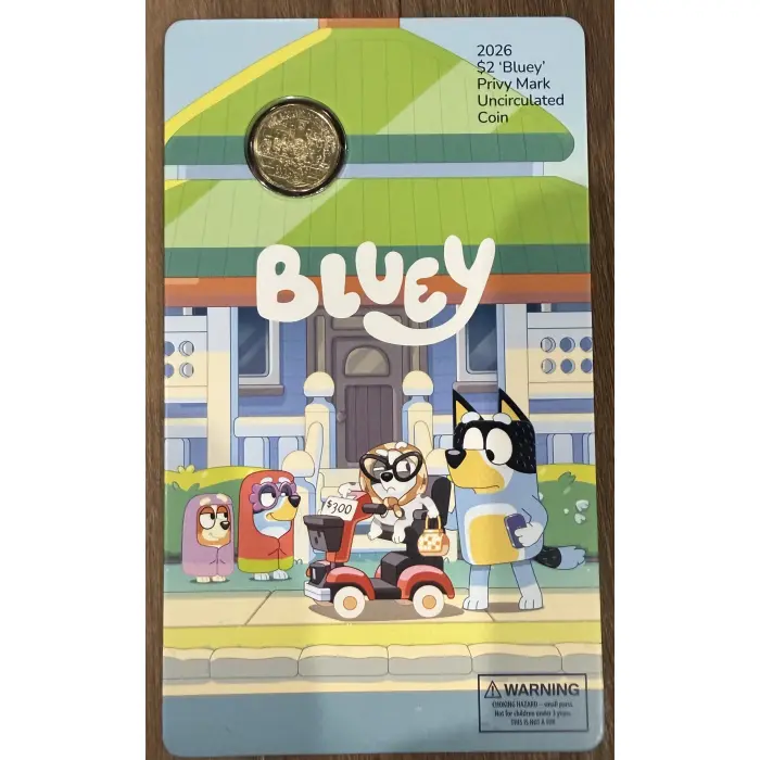 2026 $2 Bluey Carded Coin Set with 'Privy Mark'