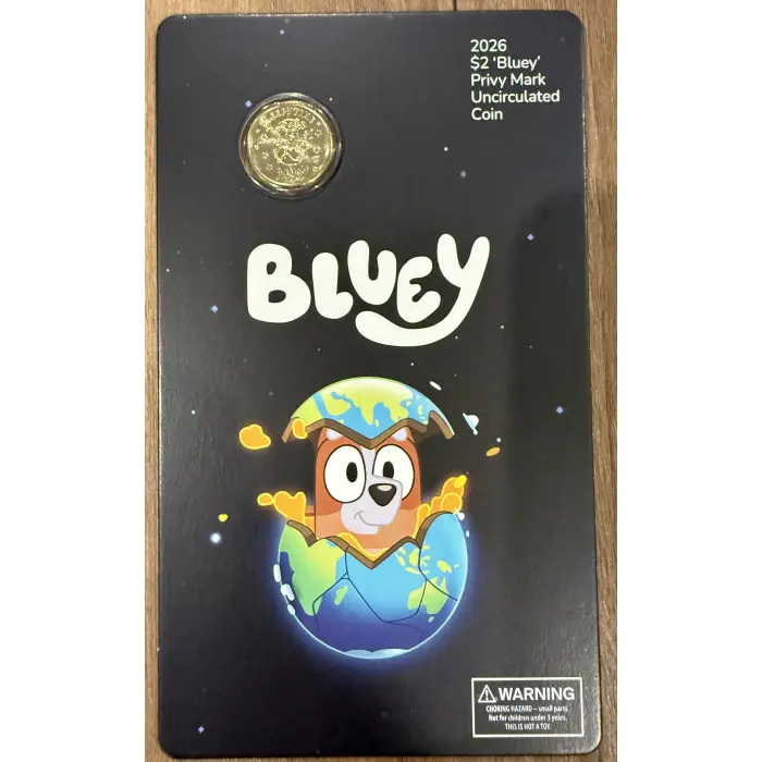 2026 $2 Bluey Carded Coin Set with 'Privy Mark'