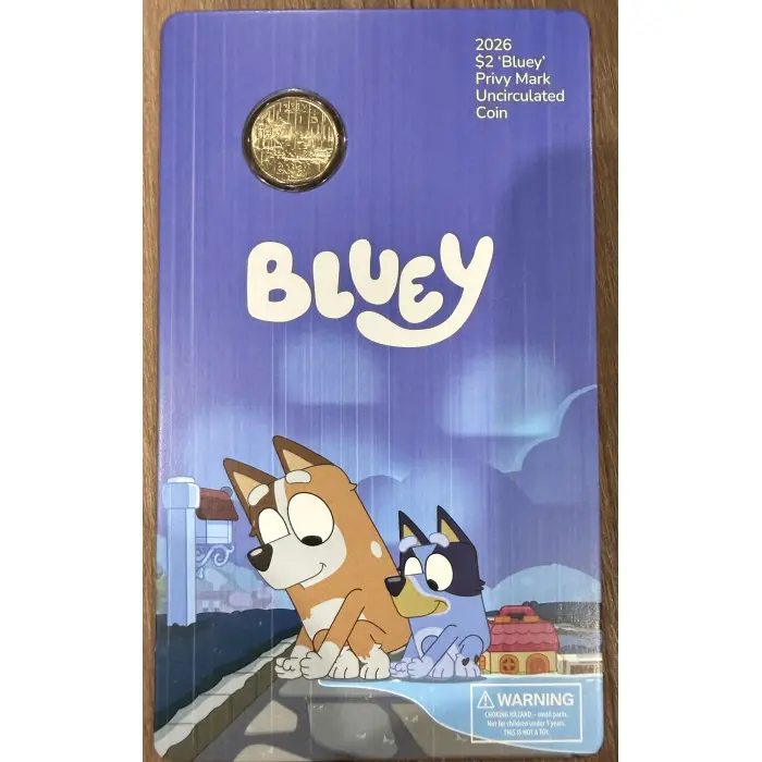 2026 $2 Bluey Carded Coin Set with 'Privy Mark'
