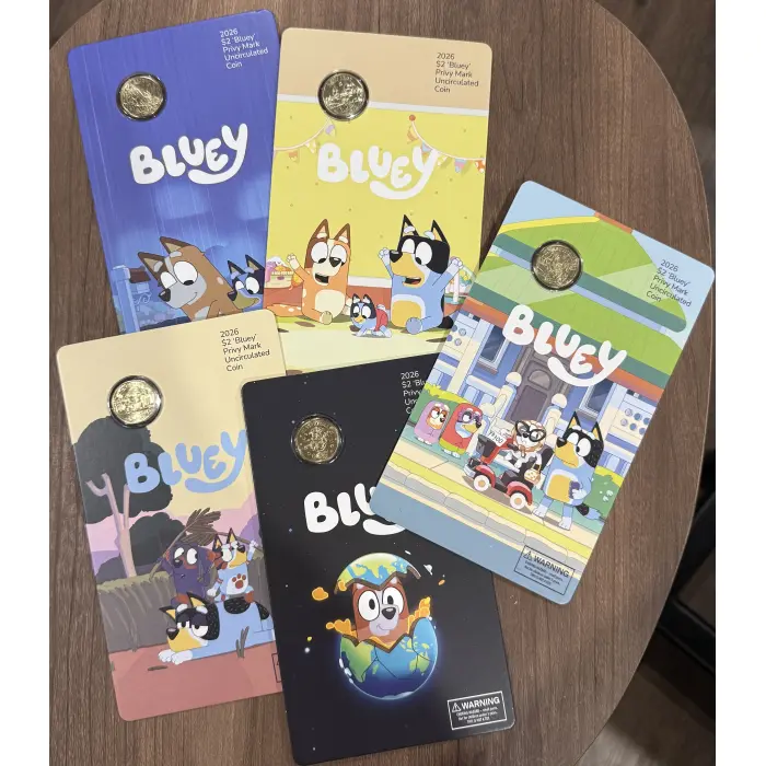 2026 $2 Bluey Carded Coin Set with 'Privy Mark'