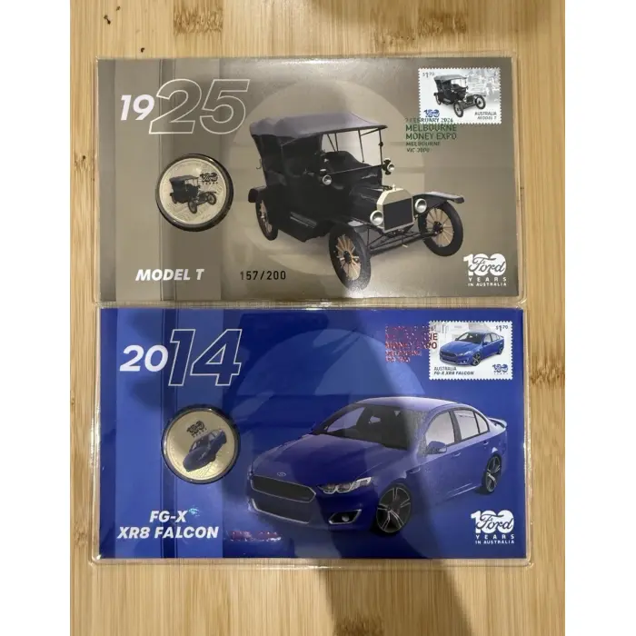 2026 $1 Ford Model-T PNC + 2026 $1 Ford Falcon FG-X XR8 2014 PNC Melbourne ANDA