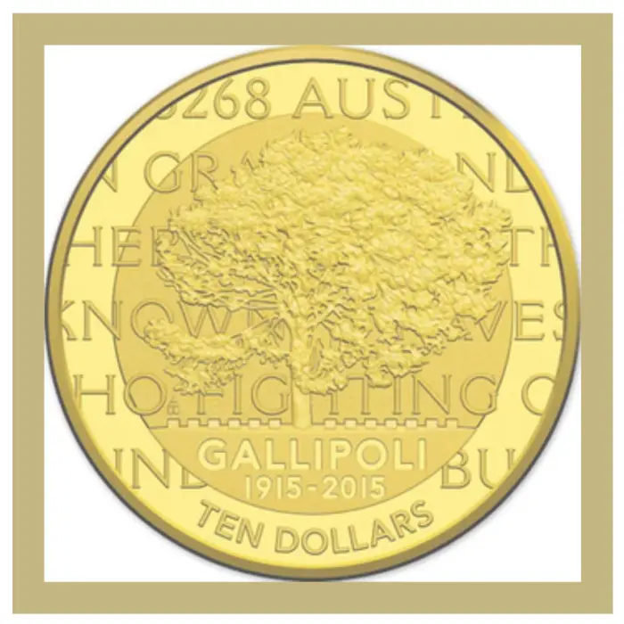 $10 2015 Centenary Of The Gallipoli Landing 1/10oz Gold Proof