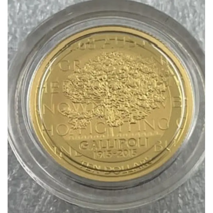 $10 2015 Centenary Of The Gallipoli Landing 1/10oz Gold Proof
