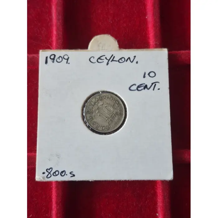 1909 10 CENT CEYLON (SILVER)