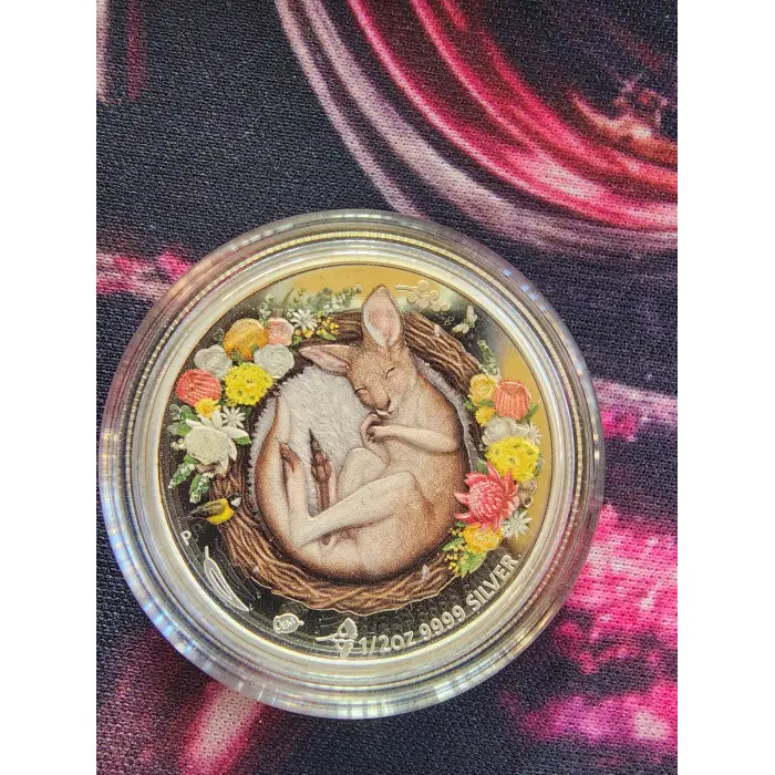 2021 Perth Mint Dreaming Down under Kangaroo" 1/2 oz silver proof coin