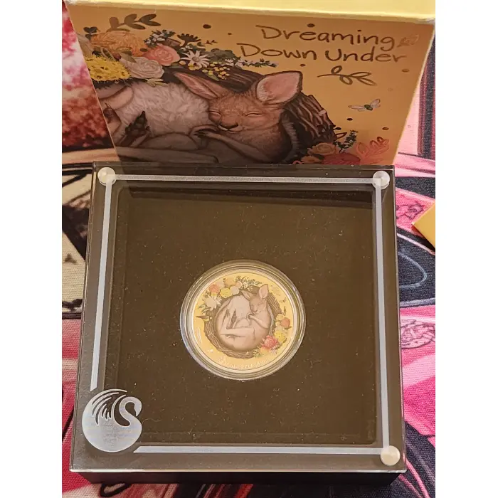 2021 Perth Mint Dreaming Down under Kangaroo" 1/2 oz silver proof coin