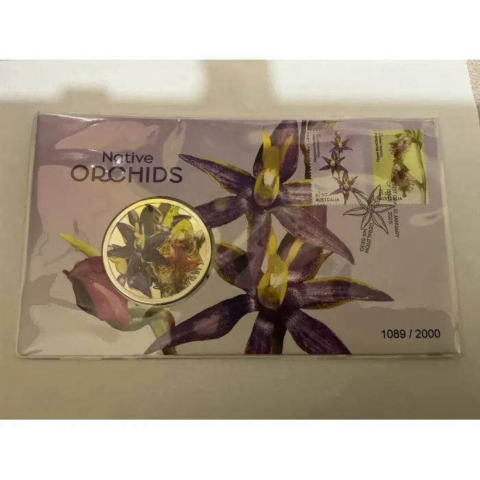 Native orchids  stamp and cover 