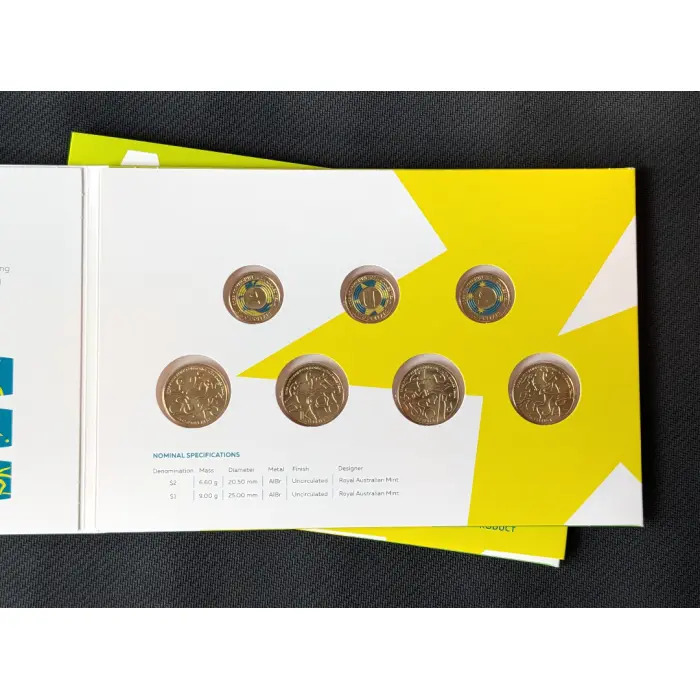 2022 COIN SET 'AUS' COMMONWEALTH GAMES TEAM  FOLDER COLLECTION BRAND NEW