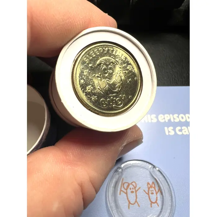 🔥2026 Bluey $2 Folder Tube FULL Set 7 coins  Inc 2 Coloured Till Coins (Opened)