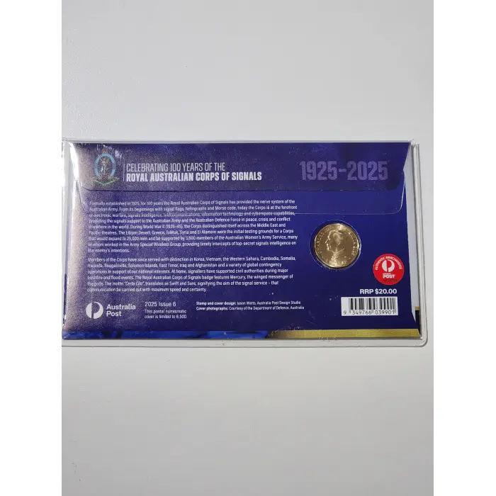 Australia Centenary of Royal Australian Corps of Signals 2025 $1 