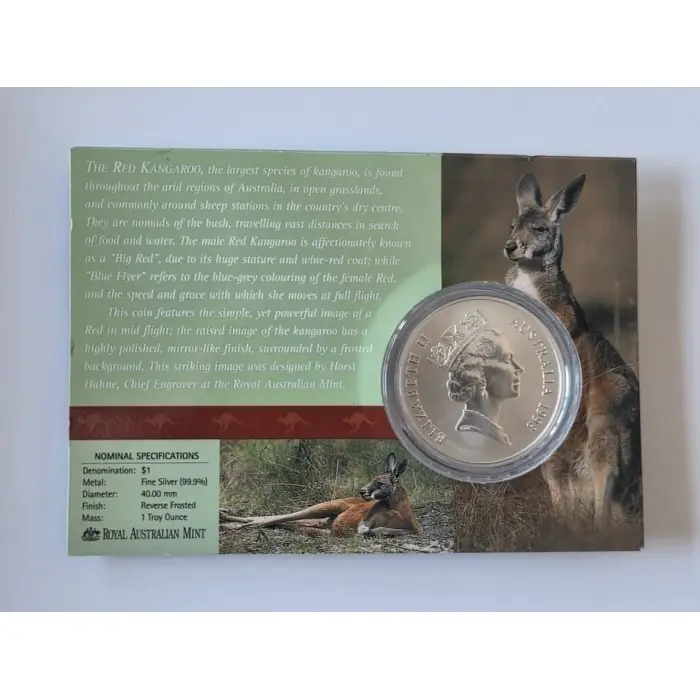1998 Silver Kangaroo 0.999 1 ounce silver