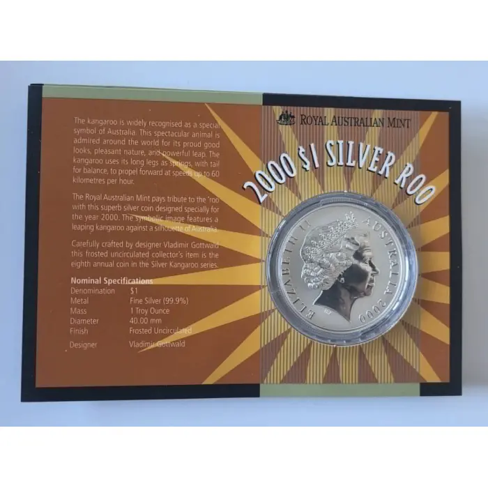 2000 Silver Kangaroo 0.999 1 ounce silver
