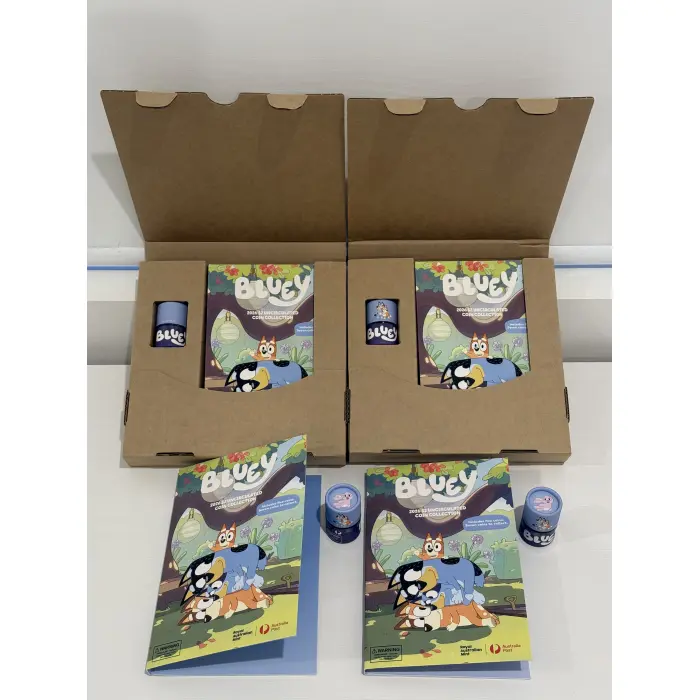 4x 2026 Bluey Folder and Tube Set (Opened and no coloured coin)