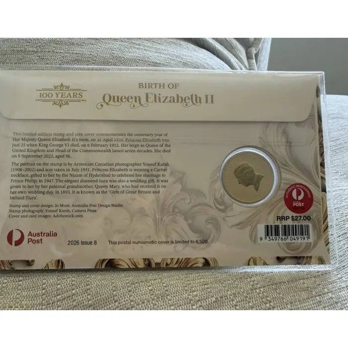 2026 100 Years: Birth of Queen Elizabeth II Perth Mint $1 PNC Coin