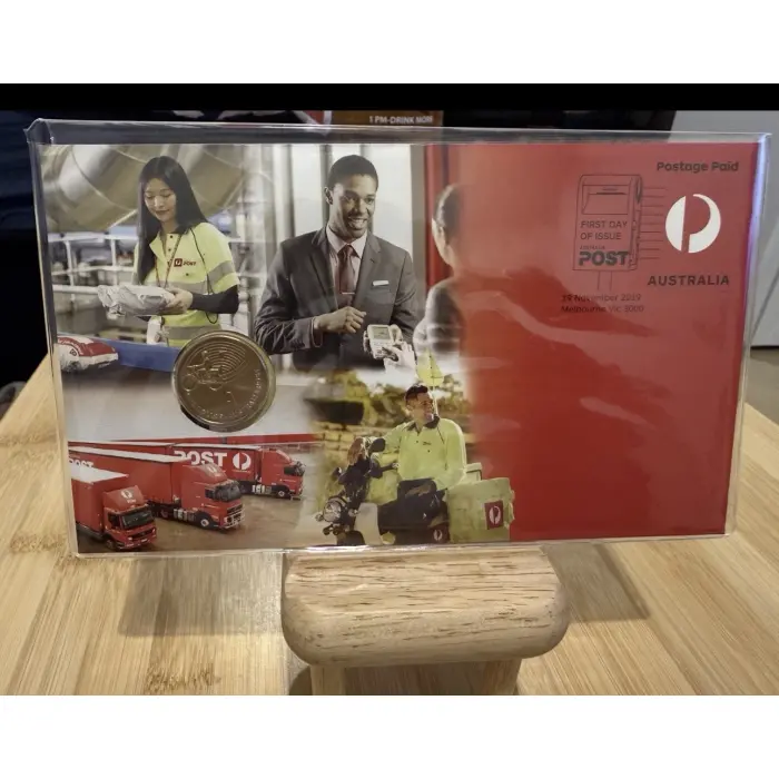 2019 $1 RAM Aussie Alphabet A for Australia Post UNC Coin & Stamp PNC