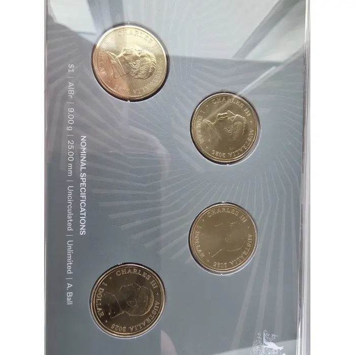60th ANNIVERSARY ROYAL AUSTRALIAN MINT 2025 $1 MINTMARK & PRIVY MARK 4-COIN SET