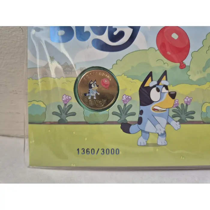 2024 $1 Coloured Bluey Coin Limited Edition PNC