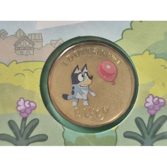 2024 $1 Coloured Bluey Coin Limited Edition PNC