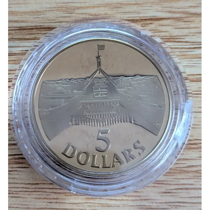 1988 Five $5 Dollar Proof Coin - Parliament House