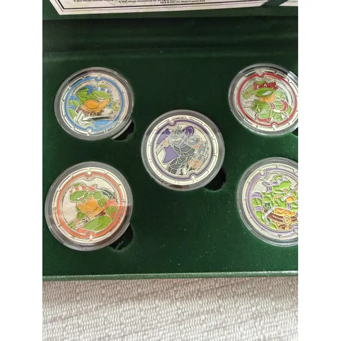 TMNT Collector 5 Coin Set RARE Sea World #35 Of 500 