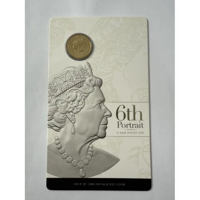 2019 A New Effigy Era 6th Portrait $1 Uncirculated Coin on Card