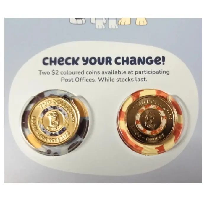 2026 Bluey $2 Folder Tube Set: Coloured Sleeptime + Coloured Till Coins