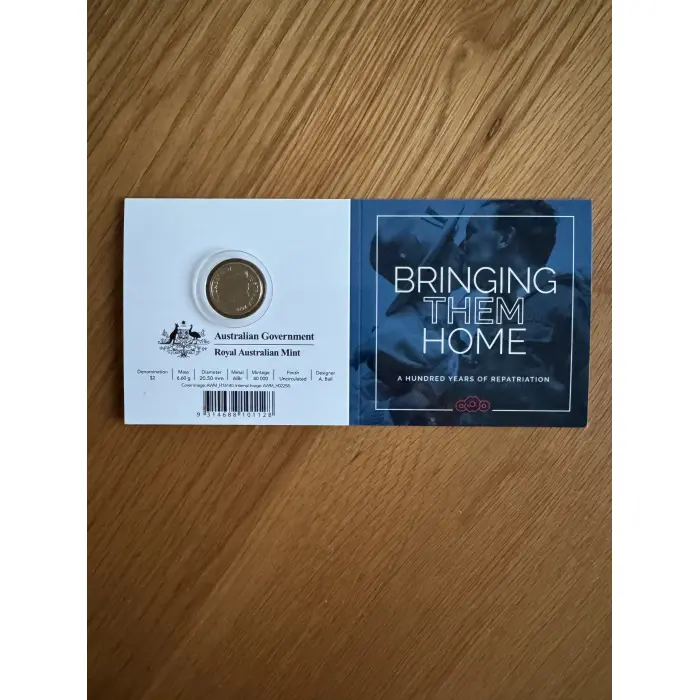 2019 $2 100 YEARS OF REPATRIATION ‘C' MINT MARK CARDED COIN