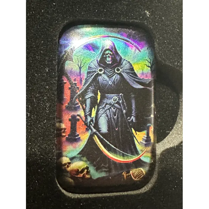 Carpathian Mint Grim Reaper 2oz colorised silver bar 2024
