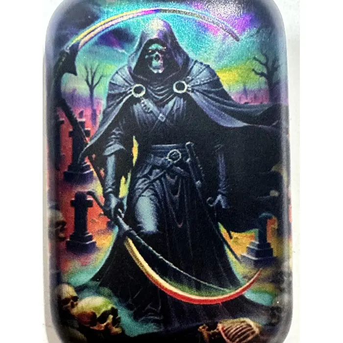 Carpathian Mint Grim Reaper 2oz colorised silver bar 2024